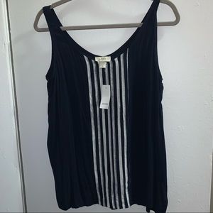 LOFT navy tank top (NWT)